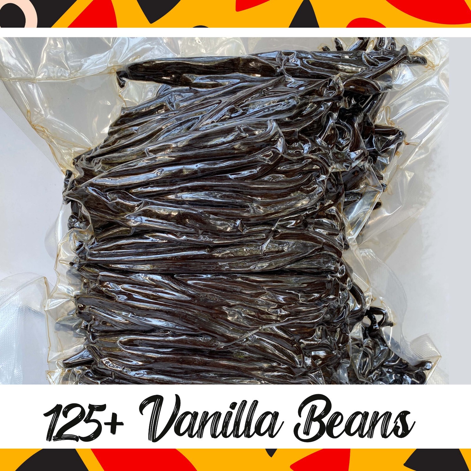 Fresh Organic Vanilla Beans Grade A 5'- 8' - Bulk Vanilla Pods and Vanilla Cuts.