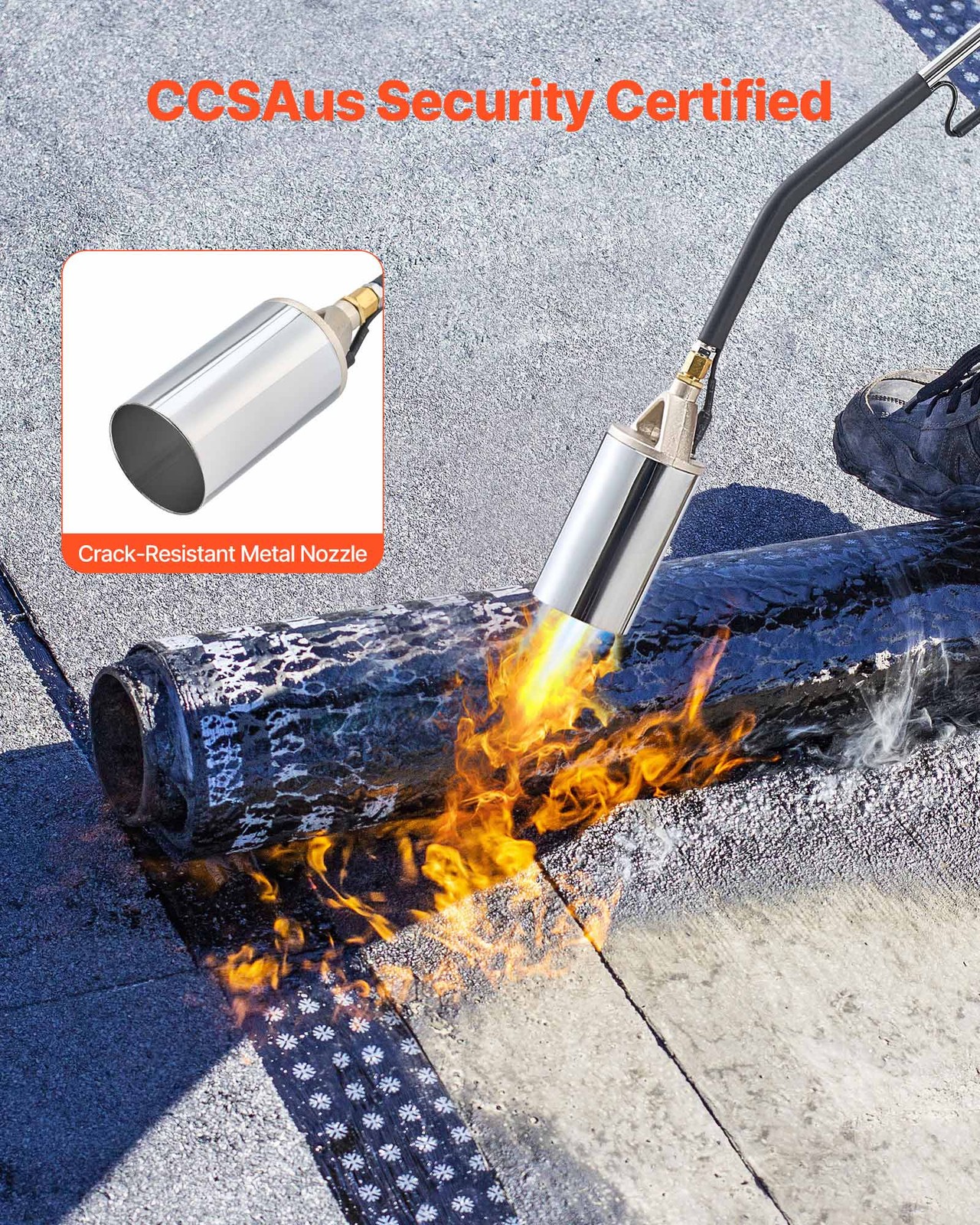 VEVOR Propane Weed Torch Burner Ice Snow Melter 1800000 BTU 10 ft Hose Portable