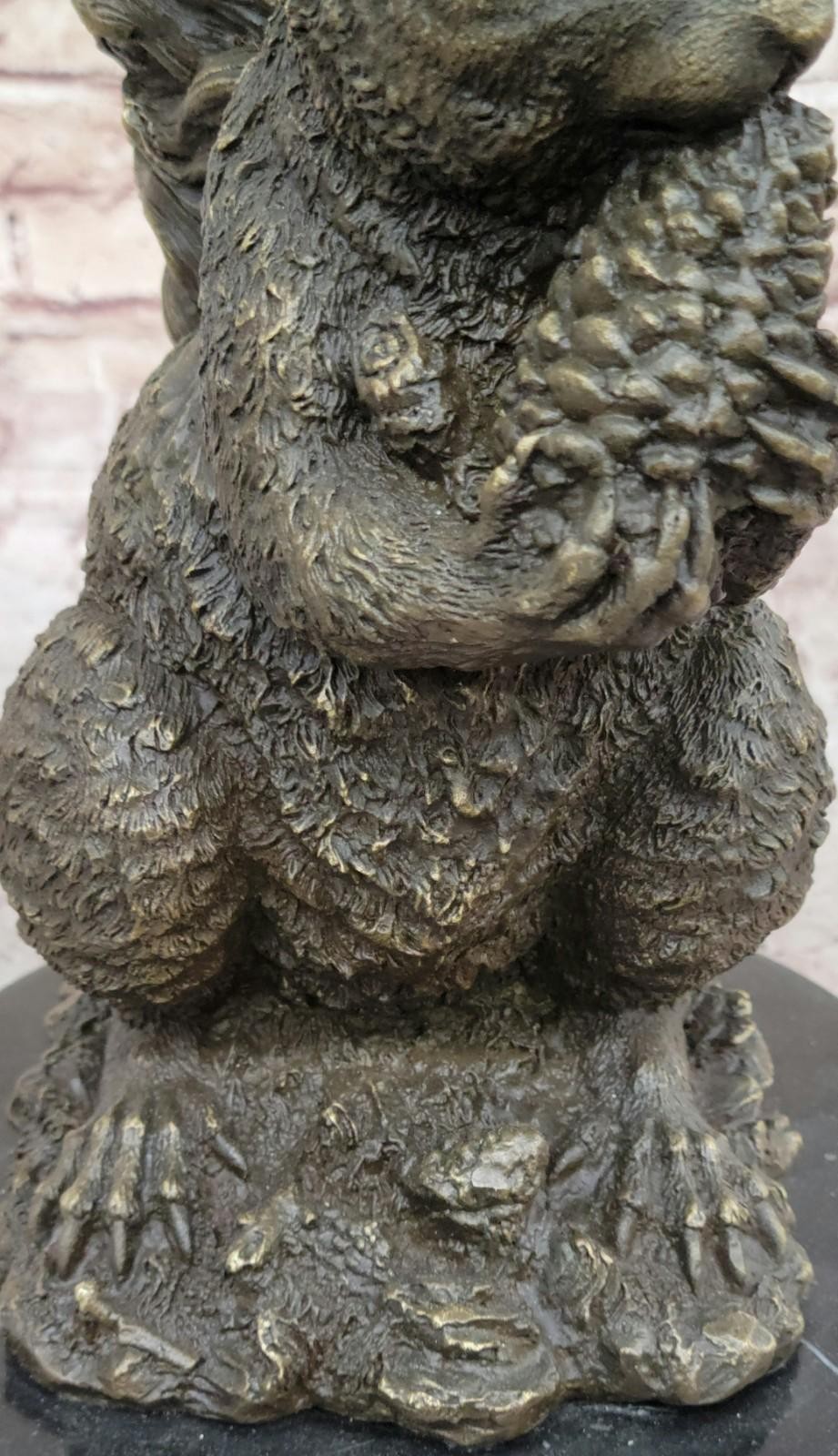 Artistic Bronze Squirrel Sculpture | Handmade Figurine Statue Home Decor Sale