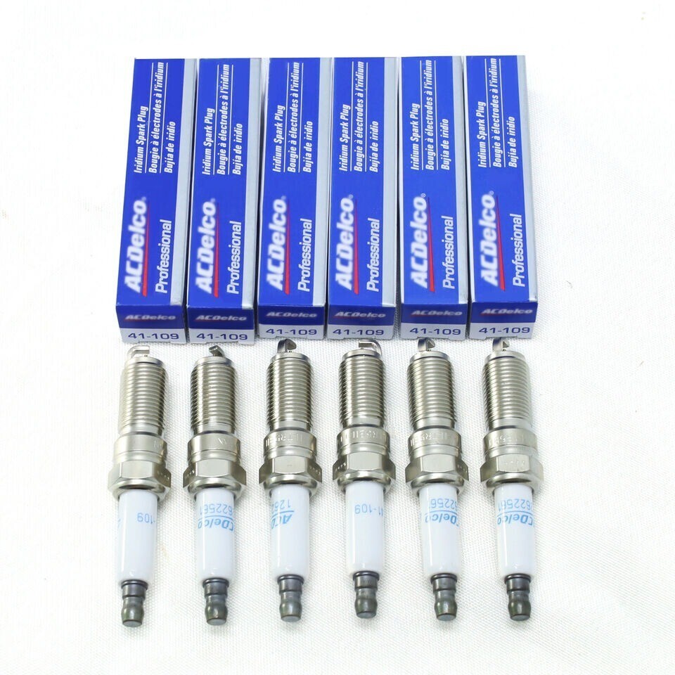 6Pcs New Iridium Spark Plugs 41-109 12622561 For Buick Cadillac Chevrolet