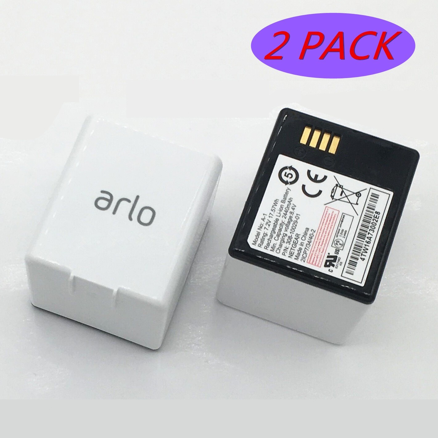 2 Pack Rechargeable Battery A-1 for Arlo Pro 2 Camera VMA4400 VMS4230 VMC4030P