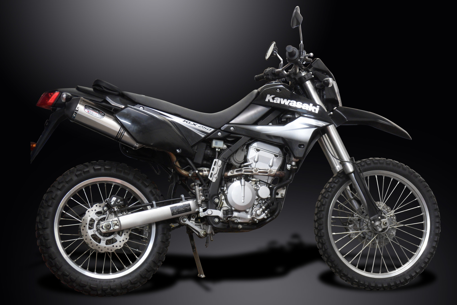 Kawasaki KLX250 09-20 KLX300 20-24 Slip On 13.5" XOval Stainless Exhaust Muffler