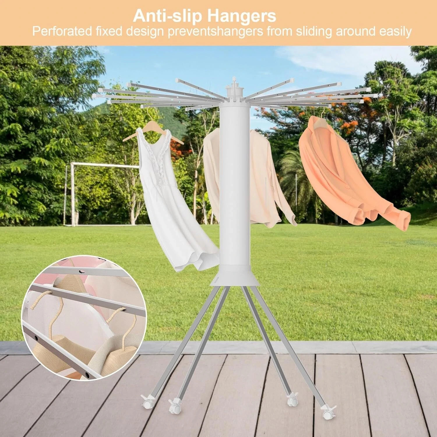 4-Legged Clothes Drying Rack Foldable, Portable Laundry Drying Rack