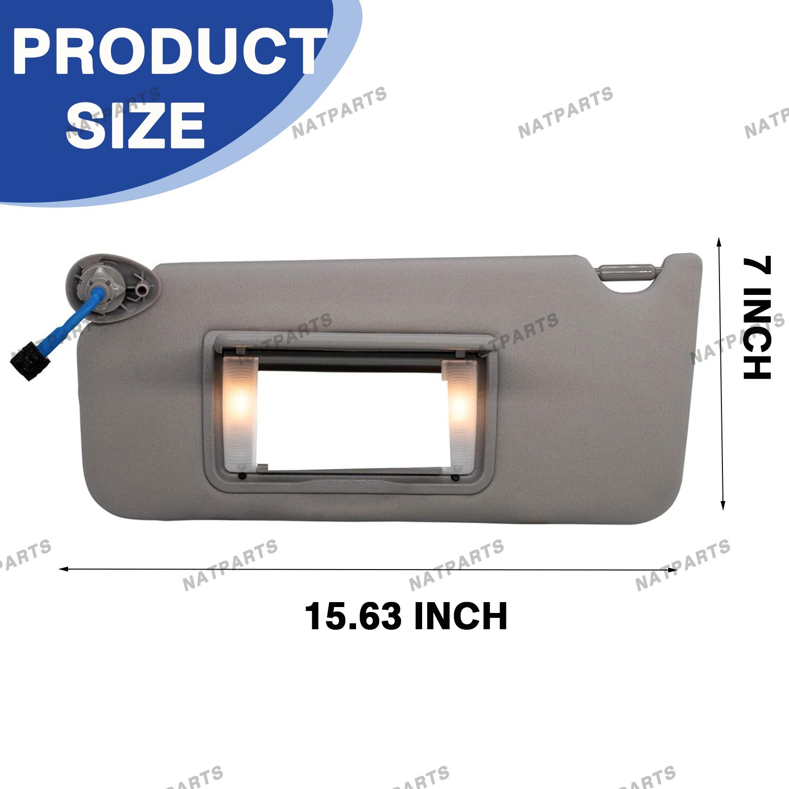 Left Driver Side Sun Visor W/Light For 2008-2017 Honda Accord 83280-TA5-A51ZA