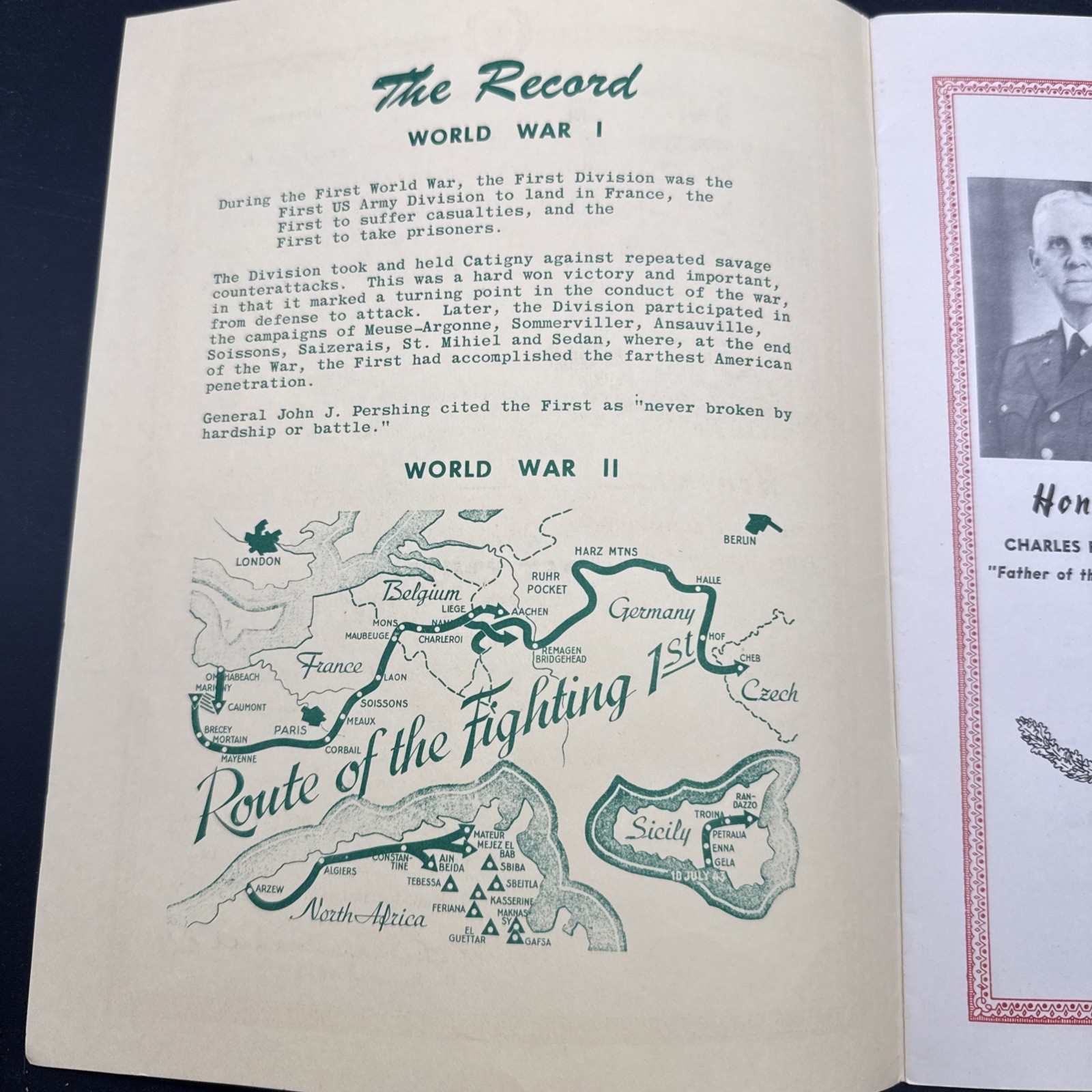 WWI 35th Annual Reunioin First 1st Infantry Division Big Red One 1953