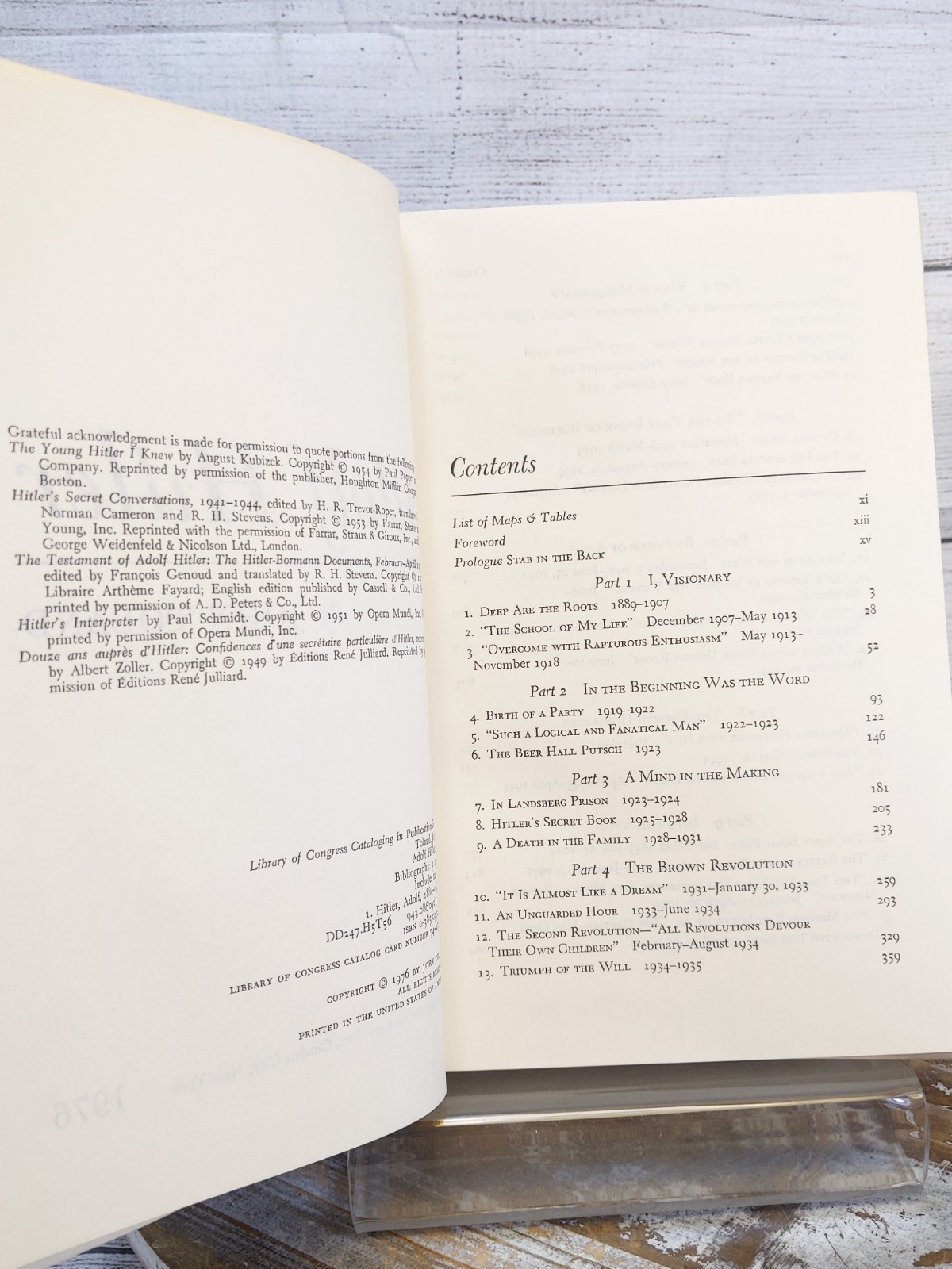 Adolf Hitler By John Toland 1976 HCDJ True First Edition Single-volume edition