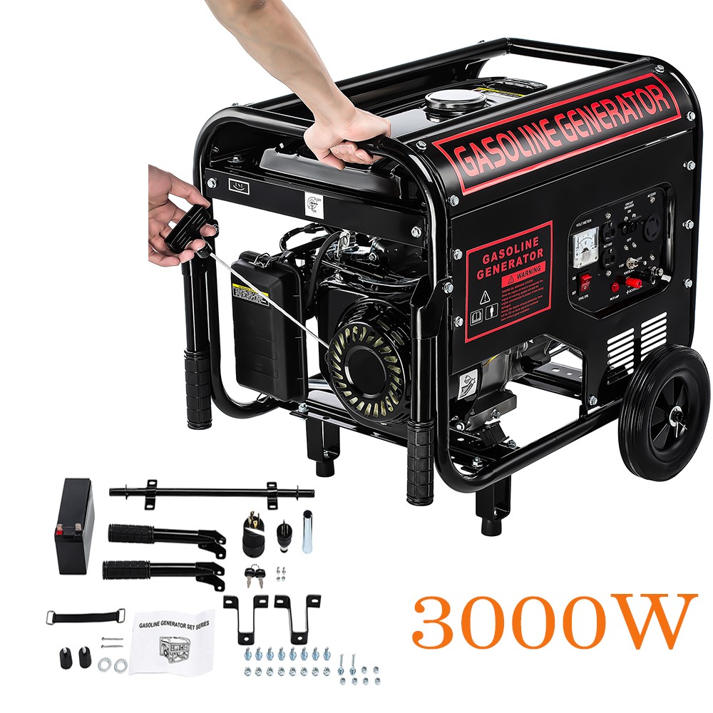 3000W Portable Inverter Generator Gas Powered Quiet For Home Backup Construction