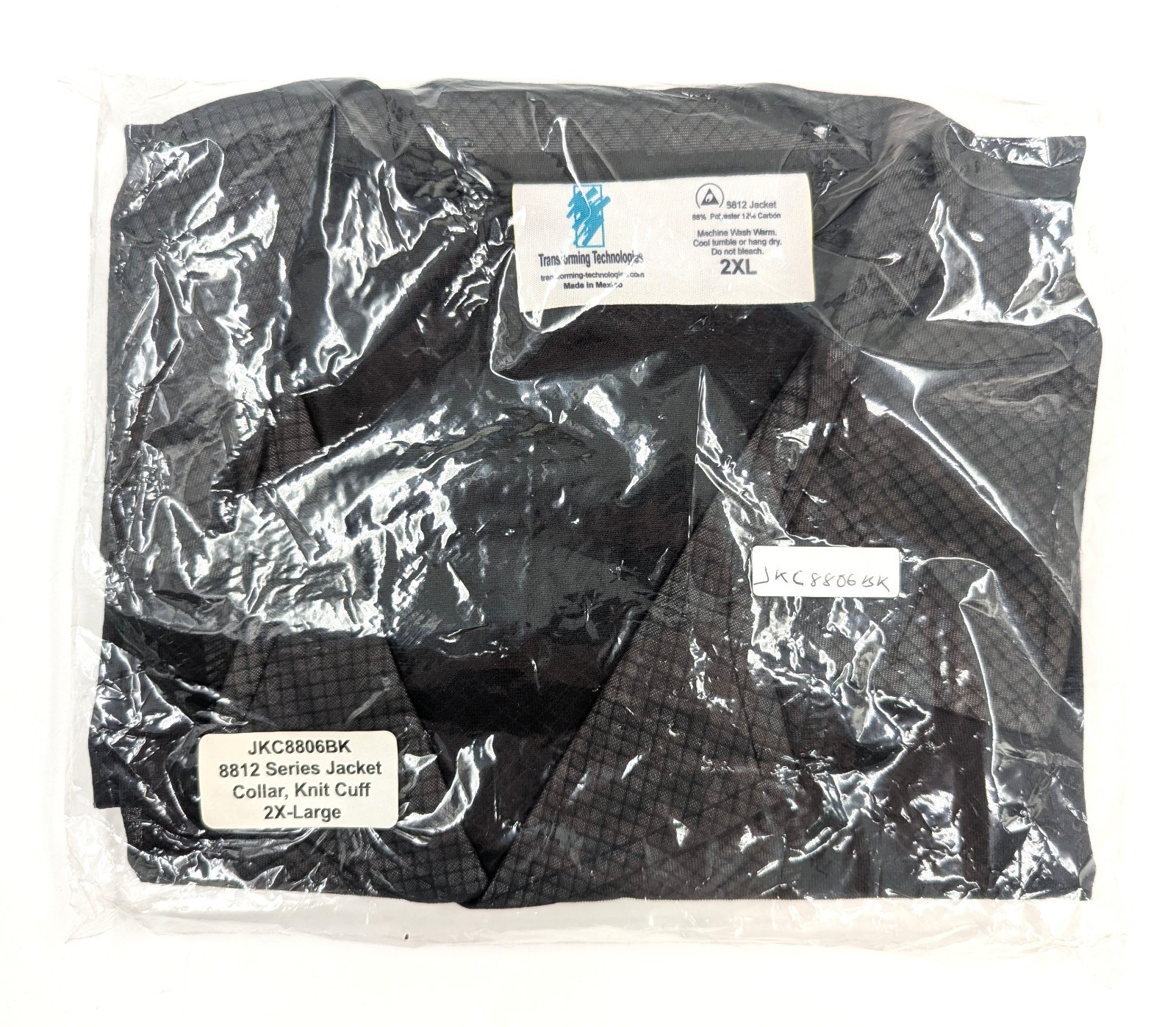 NOS! Transforming Tech ESD Jacket, Lightweight Poly-Carbon Blend 2XL Black