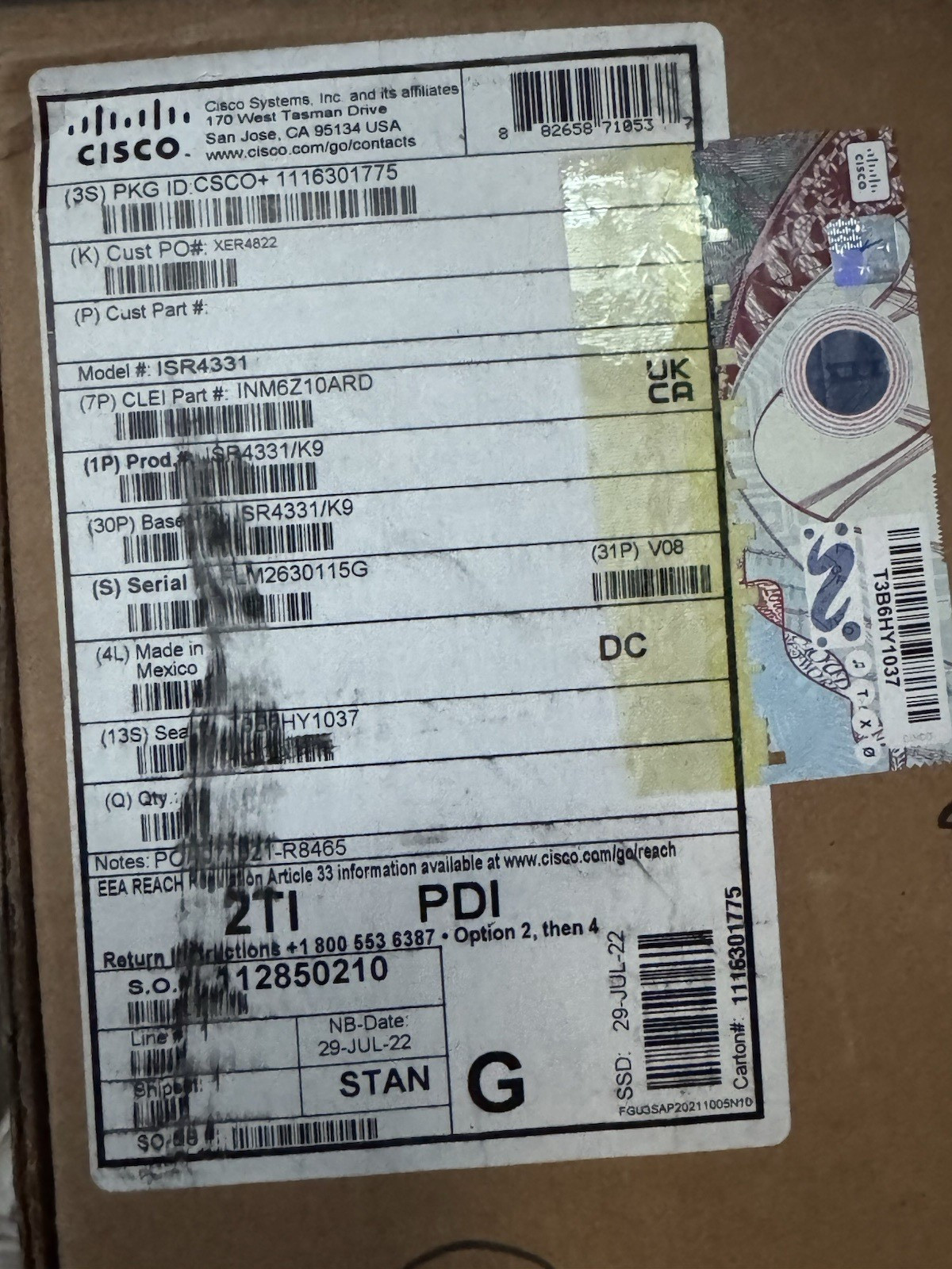 Cisco ISR4331 K9 Router ISR 4331 Integrated Services NEW Sealed