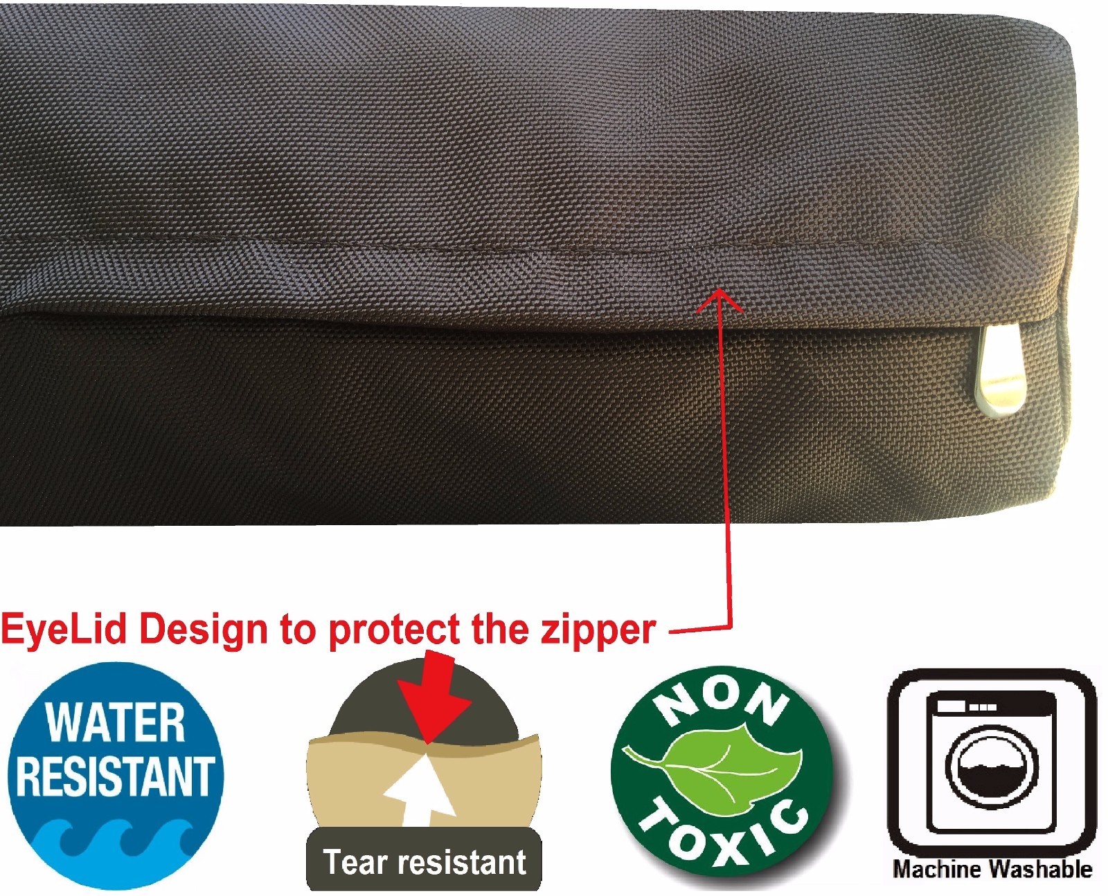 1680 Ballistic Waterproof Chew Resist Memory Foam Pet Bed Dogs Large Crate Sizes