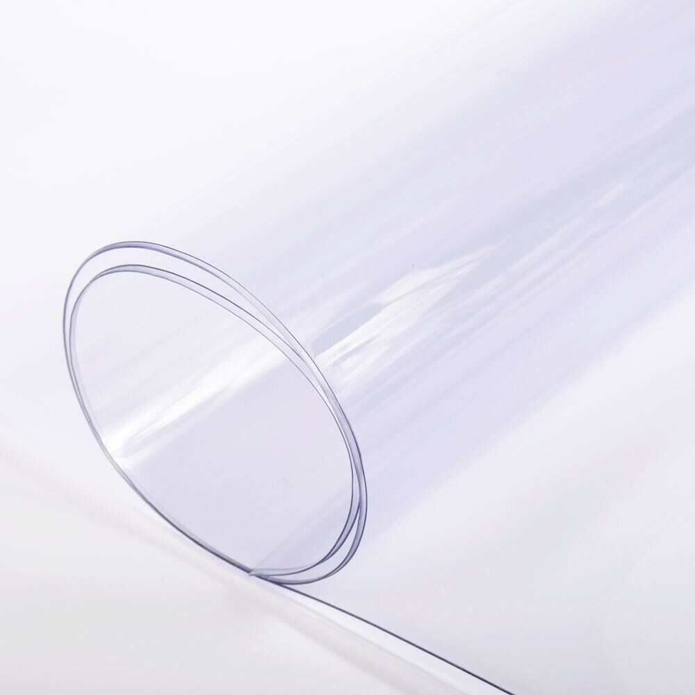 Clear Plastic Vinyl Table Cover Tablecloth Protector Transparent - Sold Folded