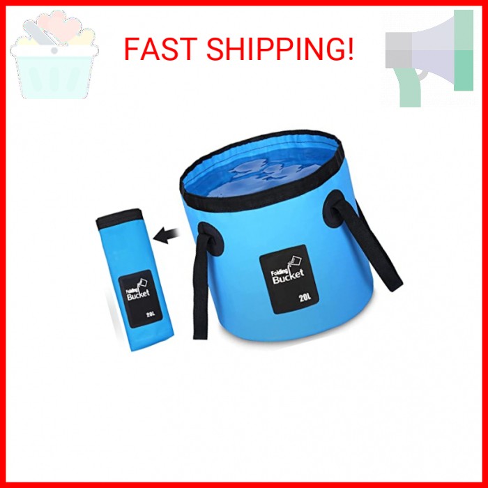 Collapsible Bucket, Esthesia 5 Gallon Portable Folding Water Portable Collapsibl
