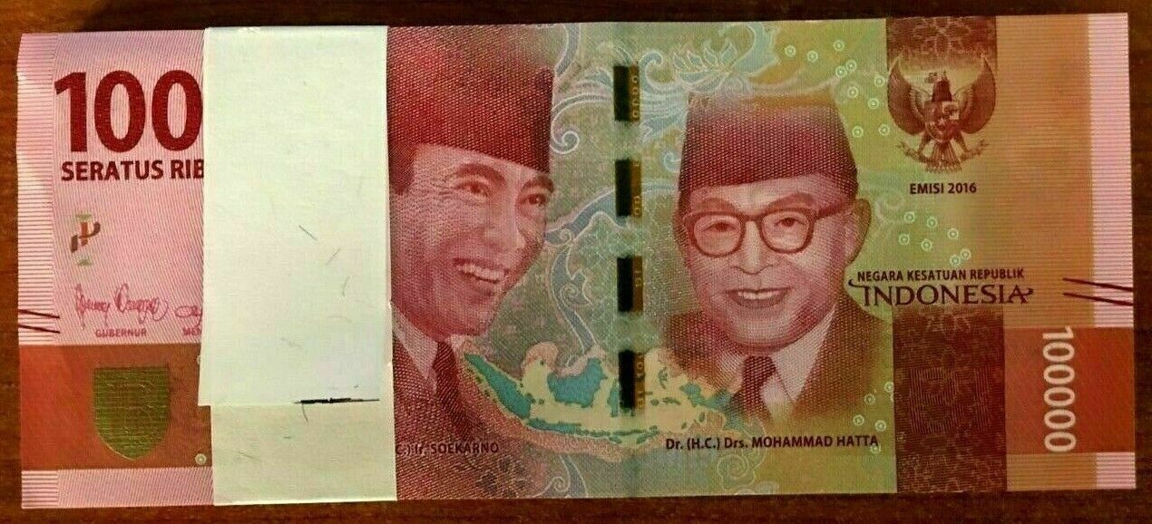 INDONESIAN RUPIAH 100,000 X 10 = 1 Million 1,000,000 INDONESIA IDR Cir USA SHIP