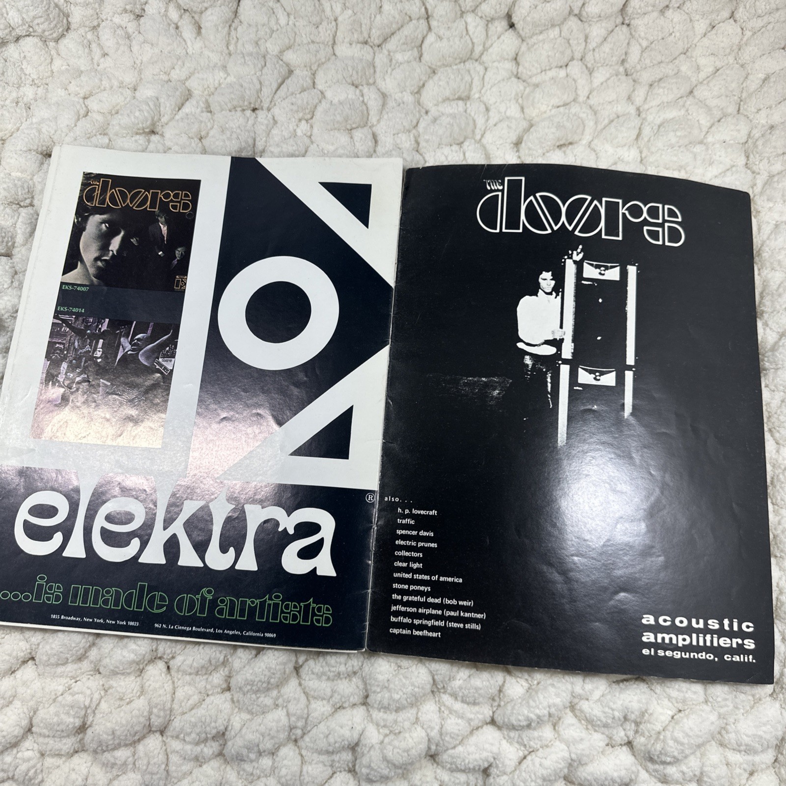 THE DOORS WAITING FOR THE SUN Jim Morrison 1968 TOUR Program Original 1968 As Is