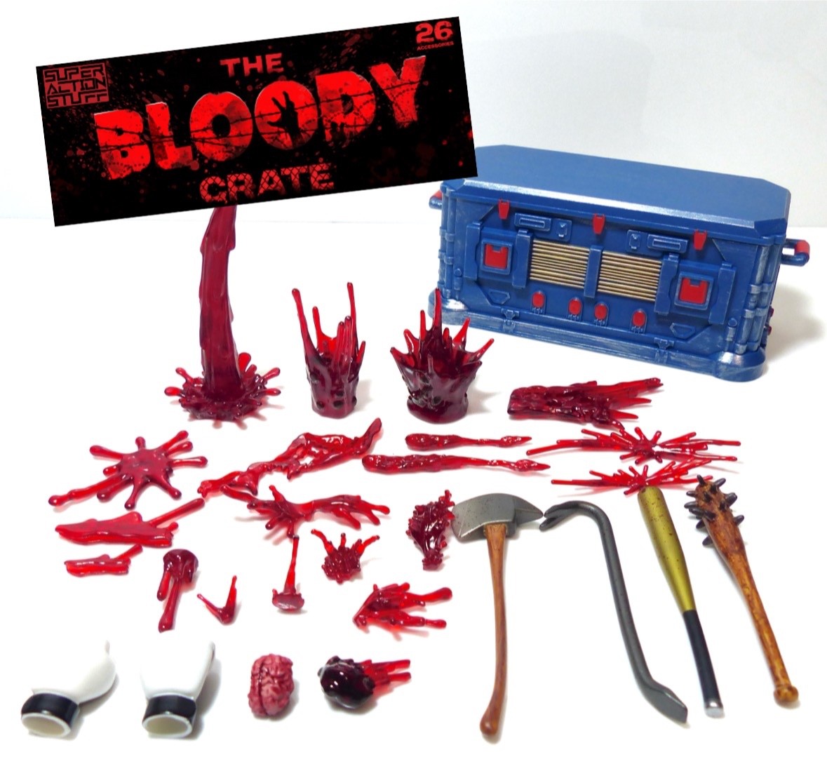 1:12 Super Action Stuff The Bloody Crate  - Blood Figure Accessories and weapons