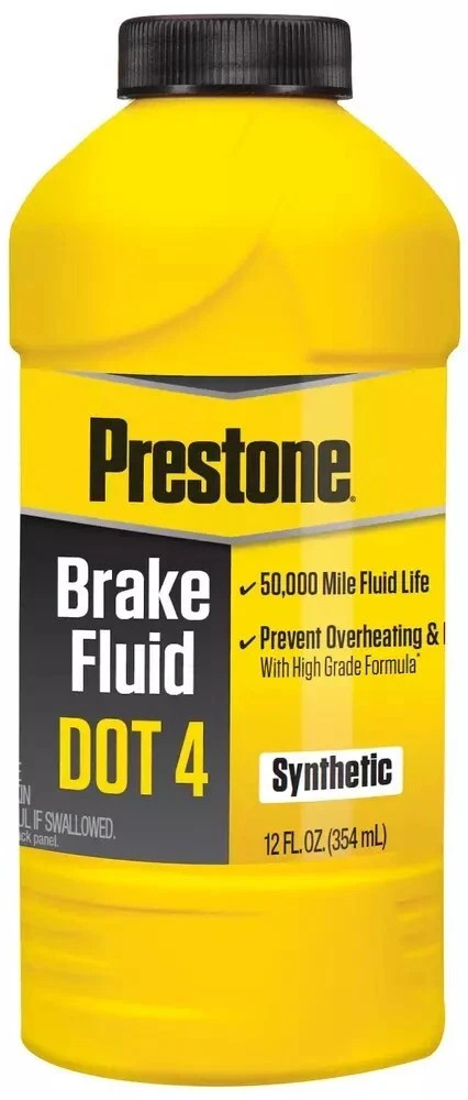 Prestone Dot 4 Brake Fluid - 12 Fl Oz- Synthetic, High Grade, 50,000 Mile
