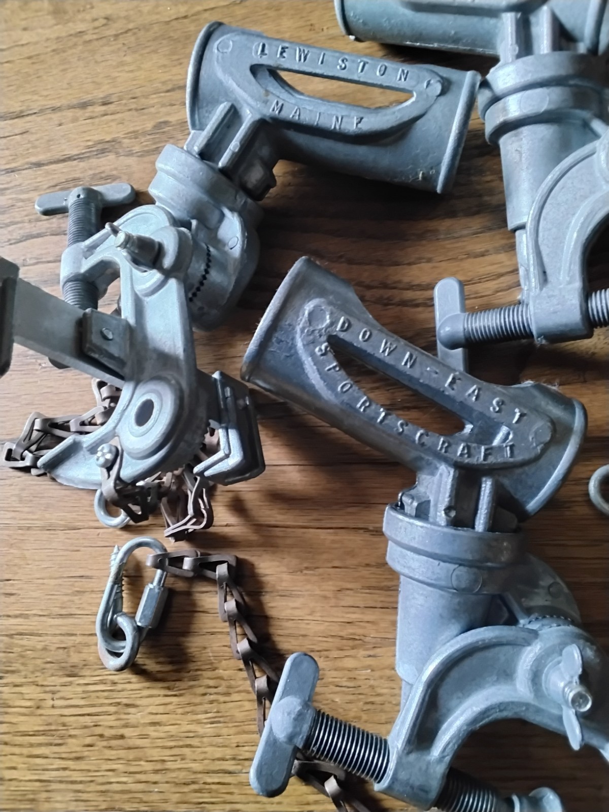 3 Vintage Down East Sportscraft Rod Holders Lewiston Maine