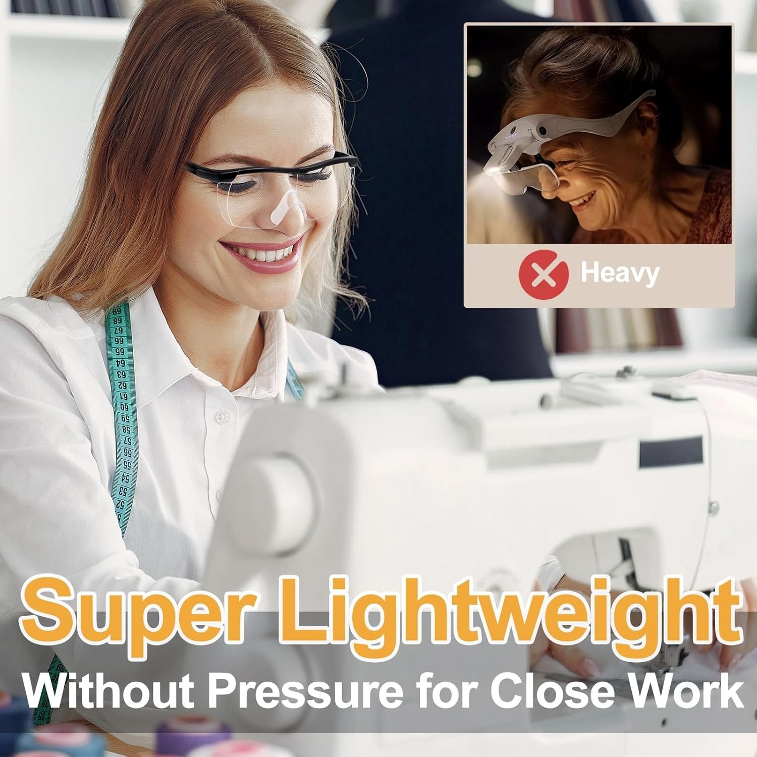 Big Vision Glasses HD Magnifying Eyewear Eye Care Make Everything Bigger Clearer