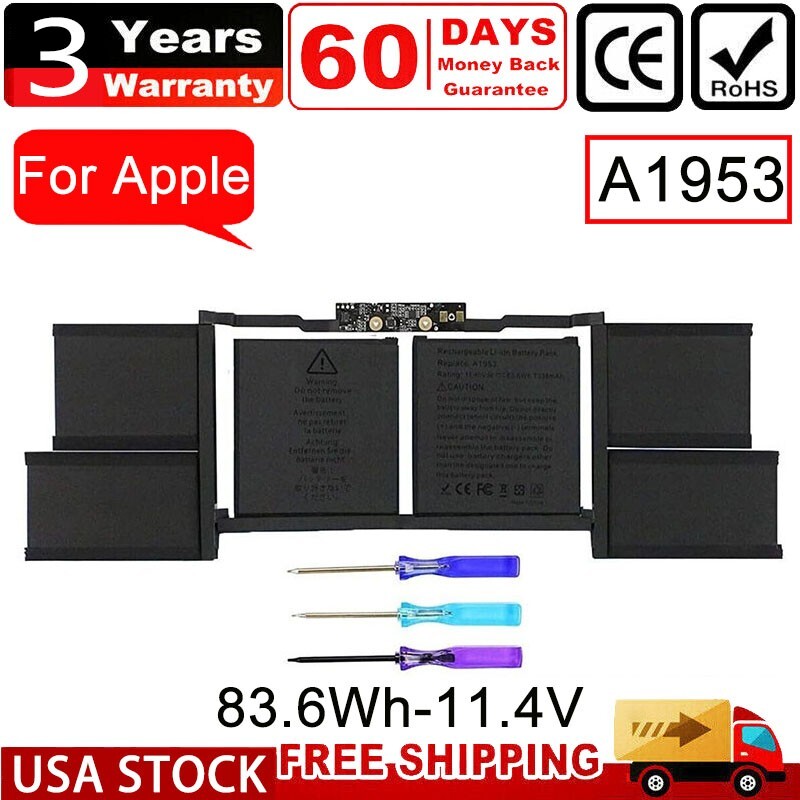 ✅A1953 A1990 Battery for Apple MacBook Pro 15" A1990 Mid 2018 2019 EMC 3215 3359