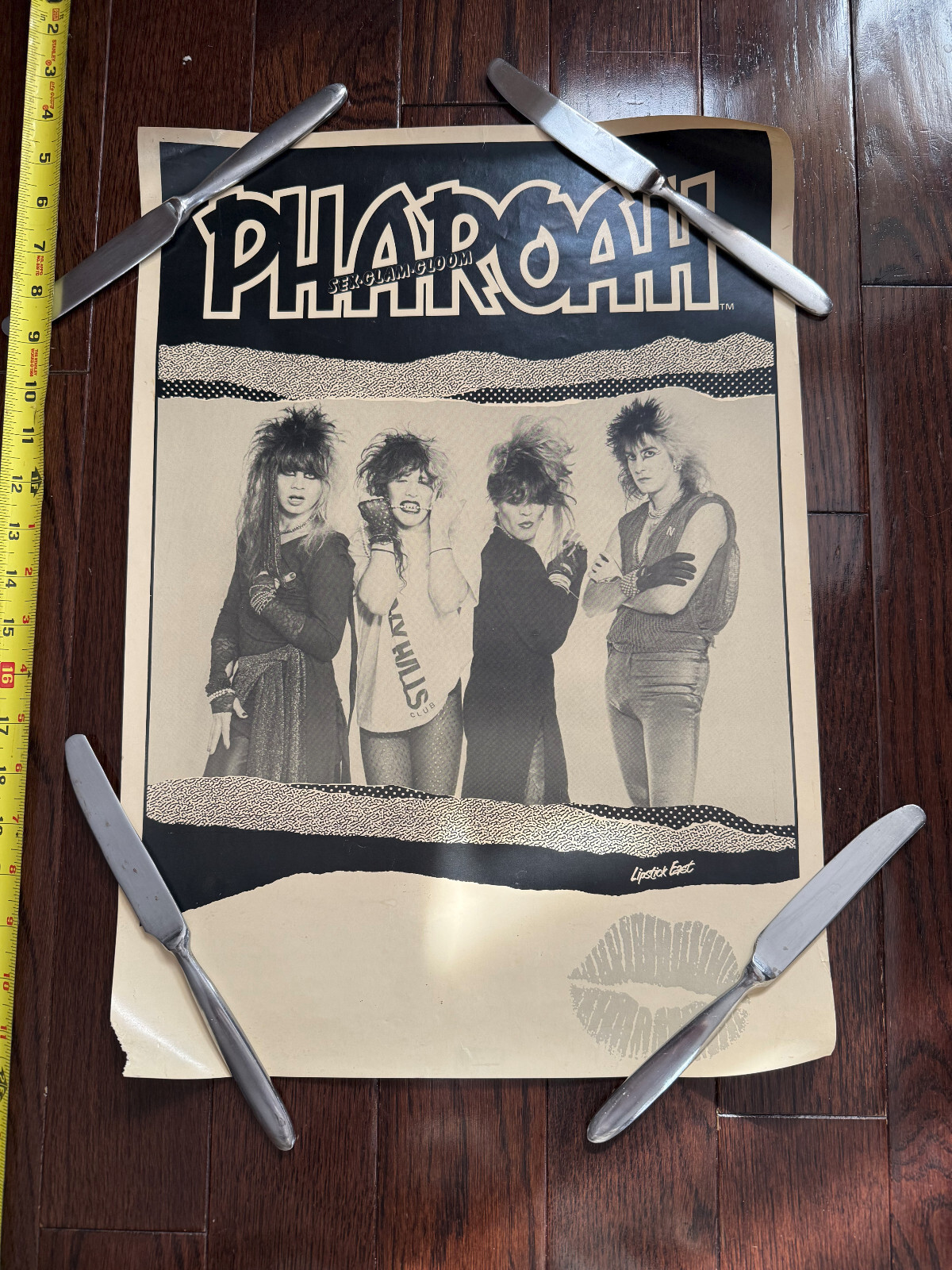 1980s Pharoah glam sleeze rock band EARLY PROMO POSTER