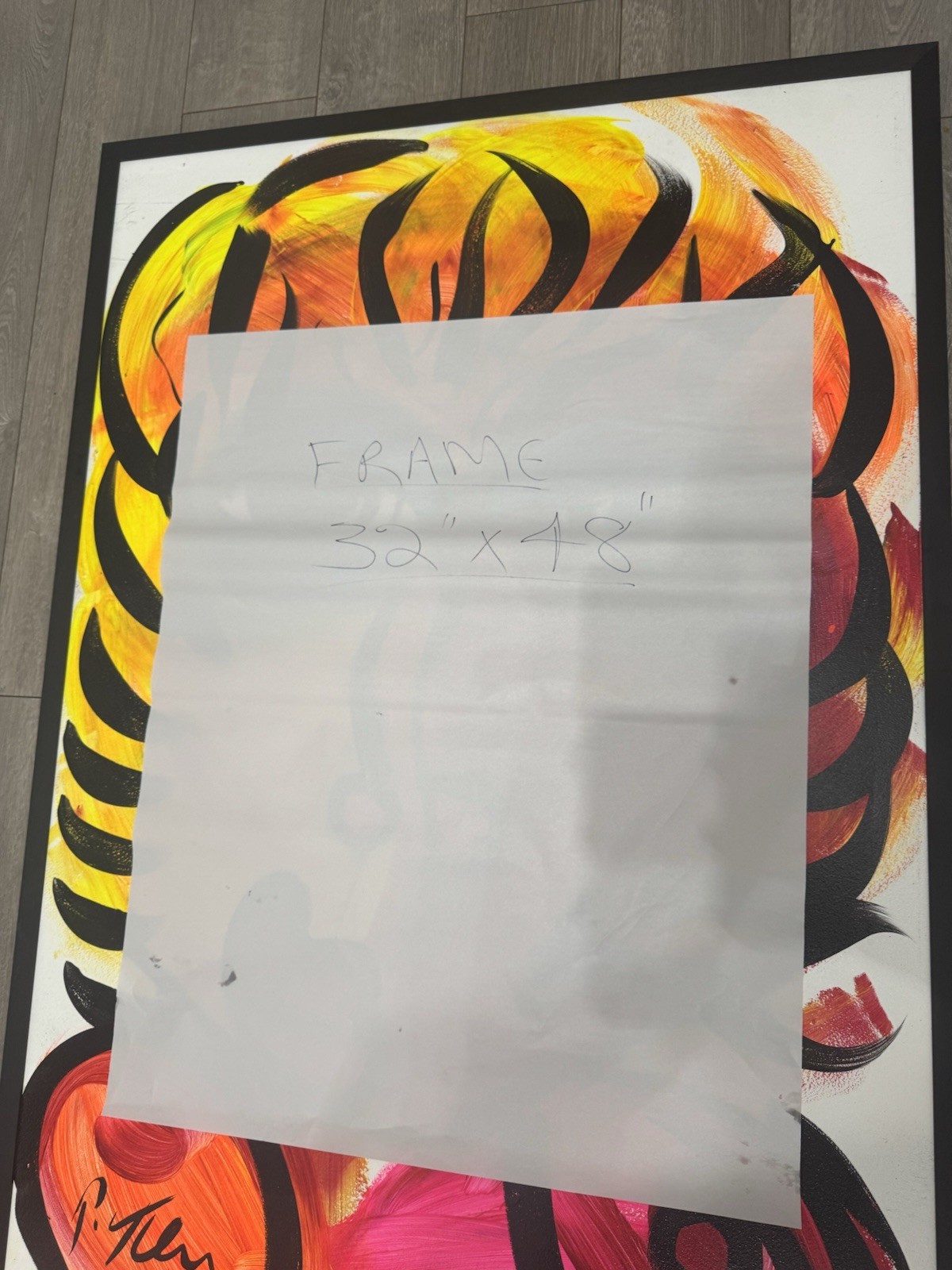 Large Black Aluminum Picture Frame 32” x 48” Assembly Required