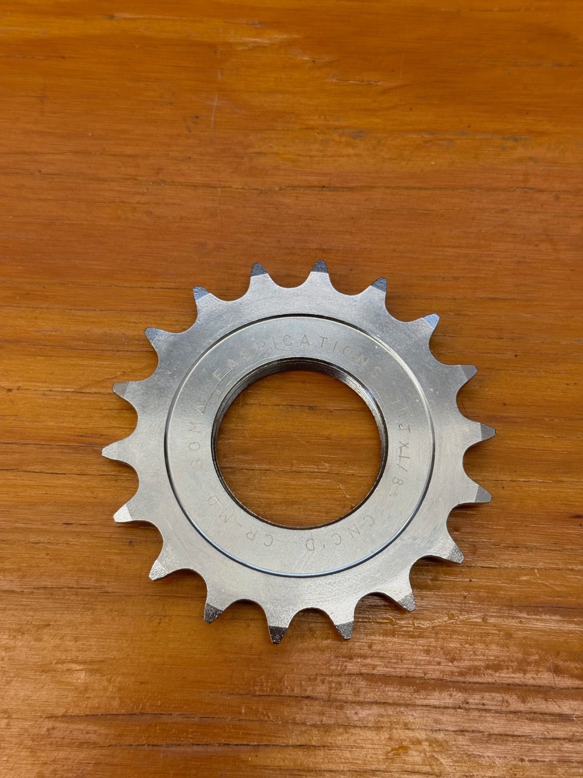 CNC'D CR-MO Steel Pista/Track Cog 18T ISO Thread 1/8" Chain, never used