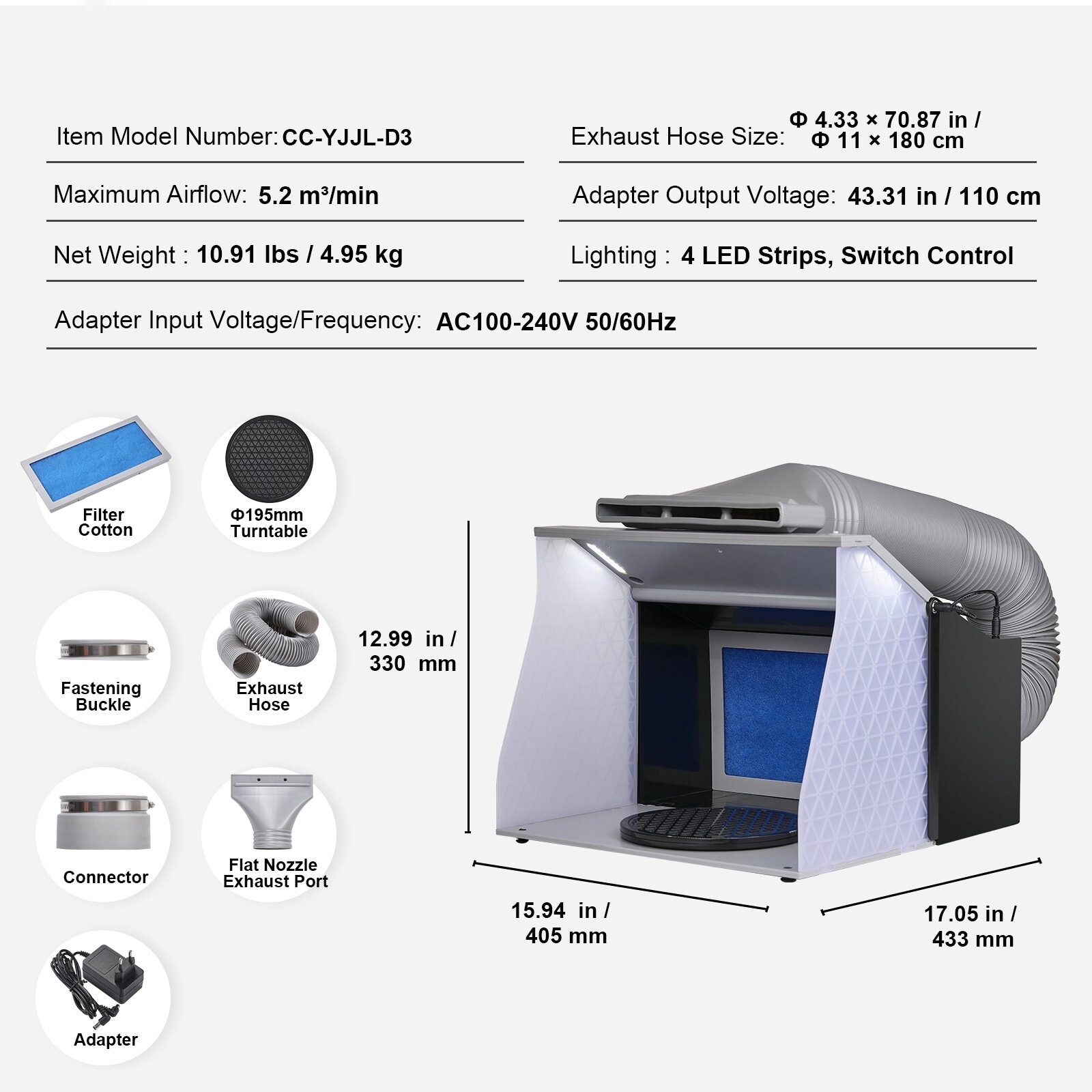 Airbrush Spray Booth Portable Hobby Airbrush Paint Spray Booth Dual Fans