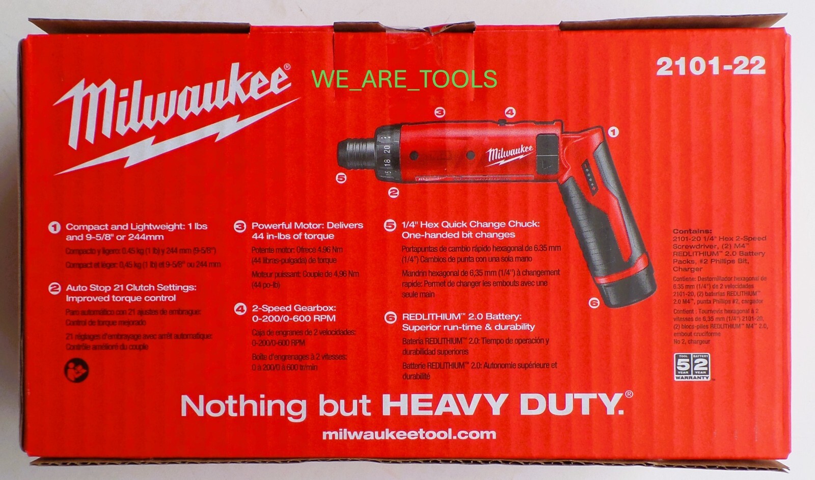 Milwaukee 2101-22 M4 1/4" Hexagon Screwdriver Kit