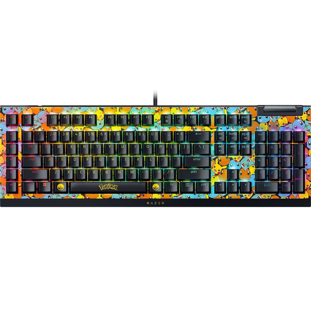 Razer BlackWidow V4 Green Switch Pokemon Kanto Starters Edition Mechanical