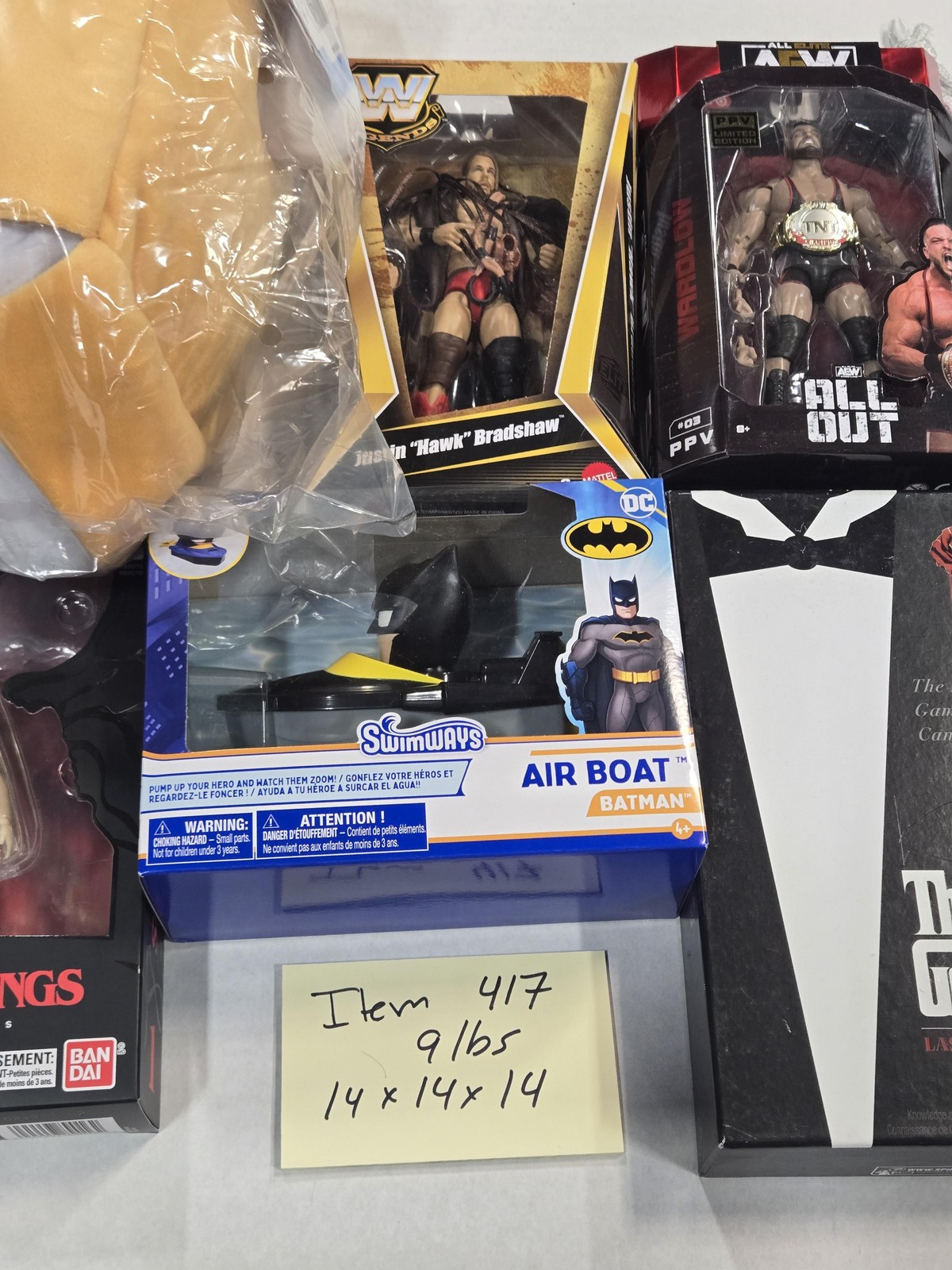 Stranger Things Eleven AEW Wardlow WWE Batman Godfather Game Toy Lot Bundle Set