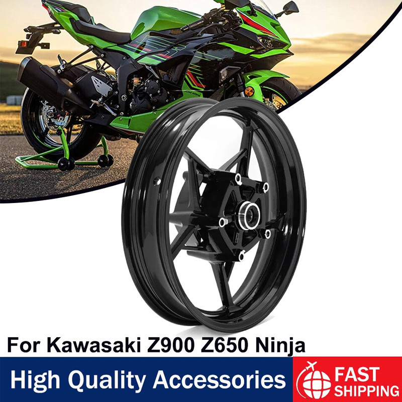 17"x3.5" Gloss Black Front Wheel Rim For Kawasaki Z900 Z650 Ninja 650 2017-2025