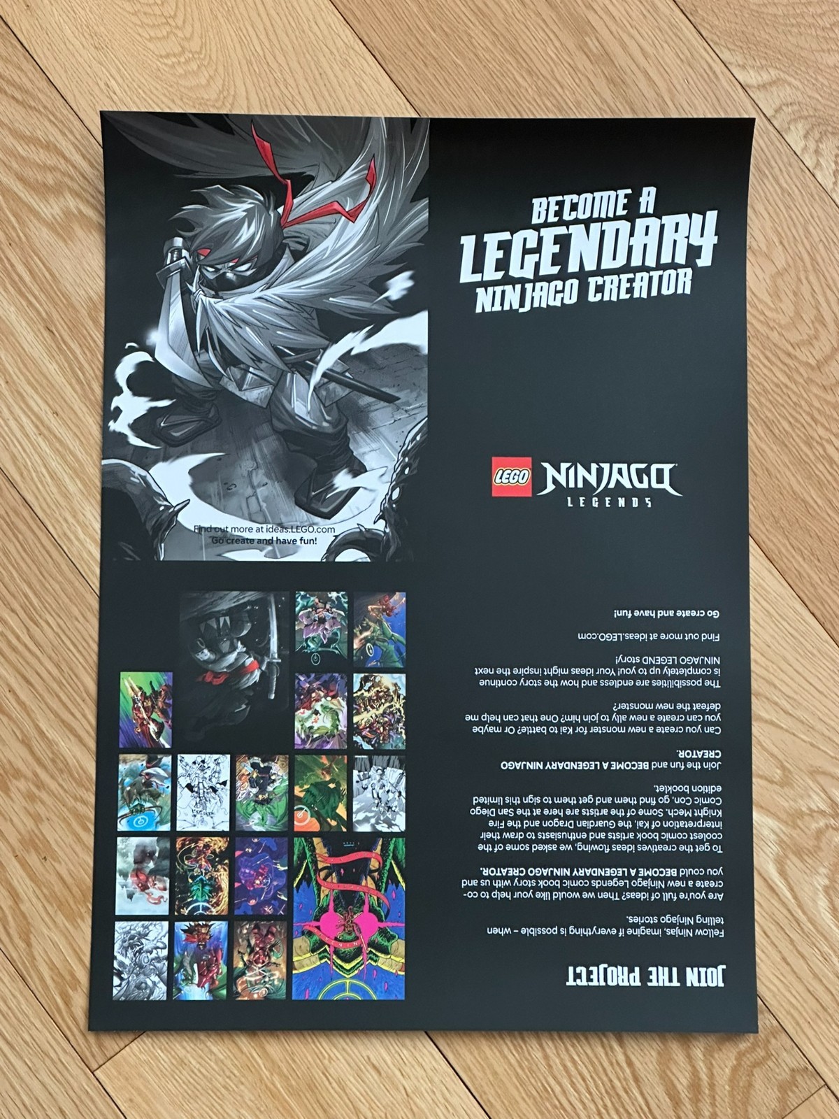 Brand New SDCC 2025 LEGO EXCLUSIVE NINJAGO Legends POSTER 16.5X12 RARE