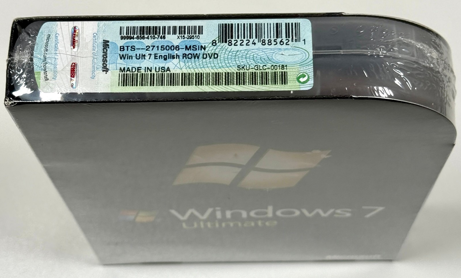 Microsoft Windows 7 Ultimate 32/64 Bit DVD Full Retail Version NEW Sealed Box