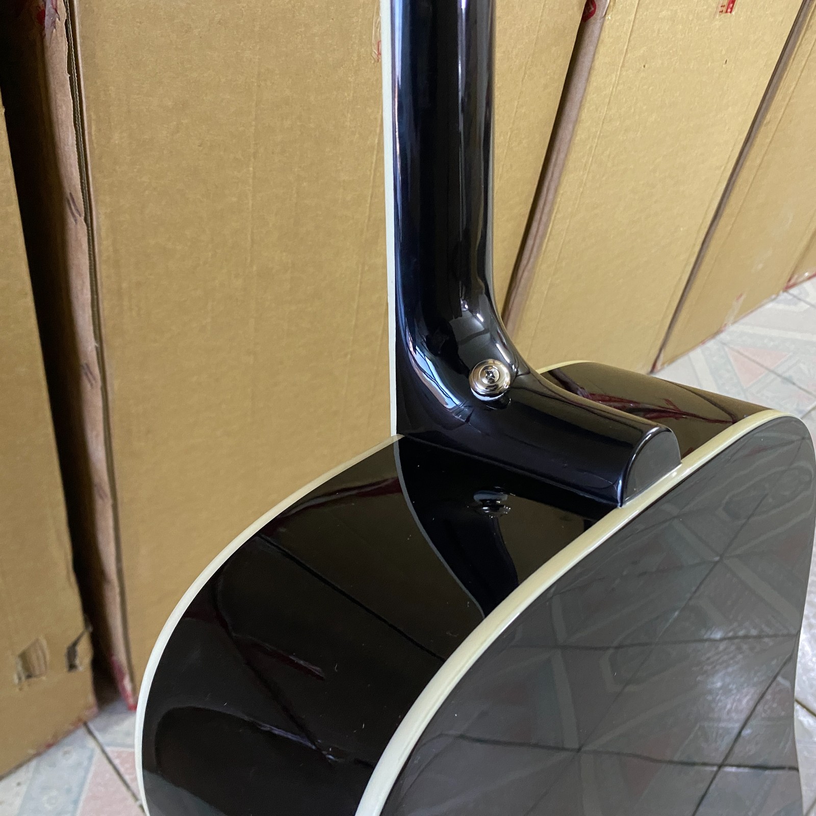 The Raven Acoustic Electric Guitar Black rosewood fretboard