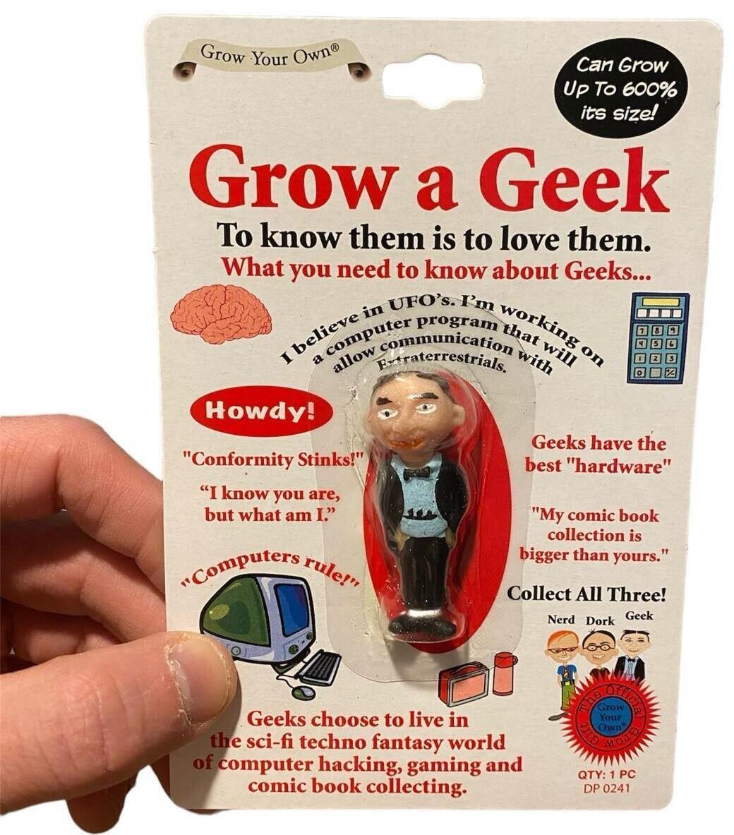 SET OF 3 Grow your own DORK - NERD - GEEK - Fun Gag Joke Novelty