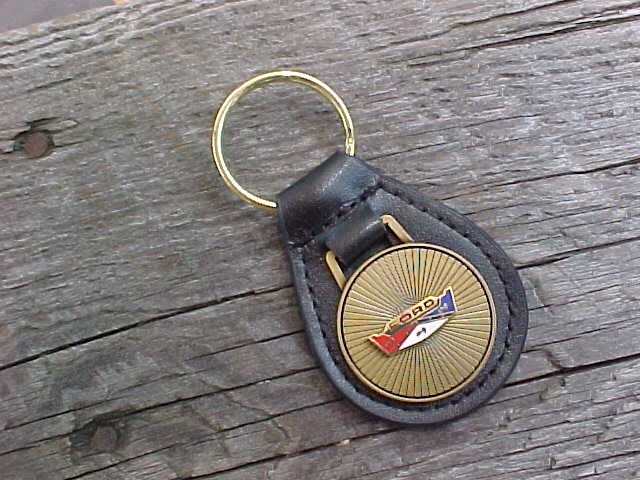 1950s 1960s FORD FAIRLANE CREST GOLD LEATHER KEY FOB NOS CUSTOM-MADE HI-QUALITY