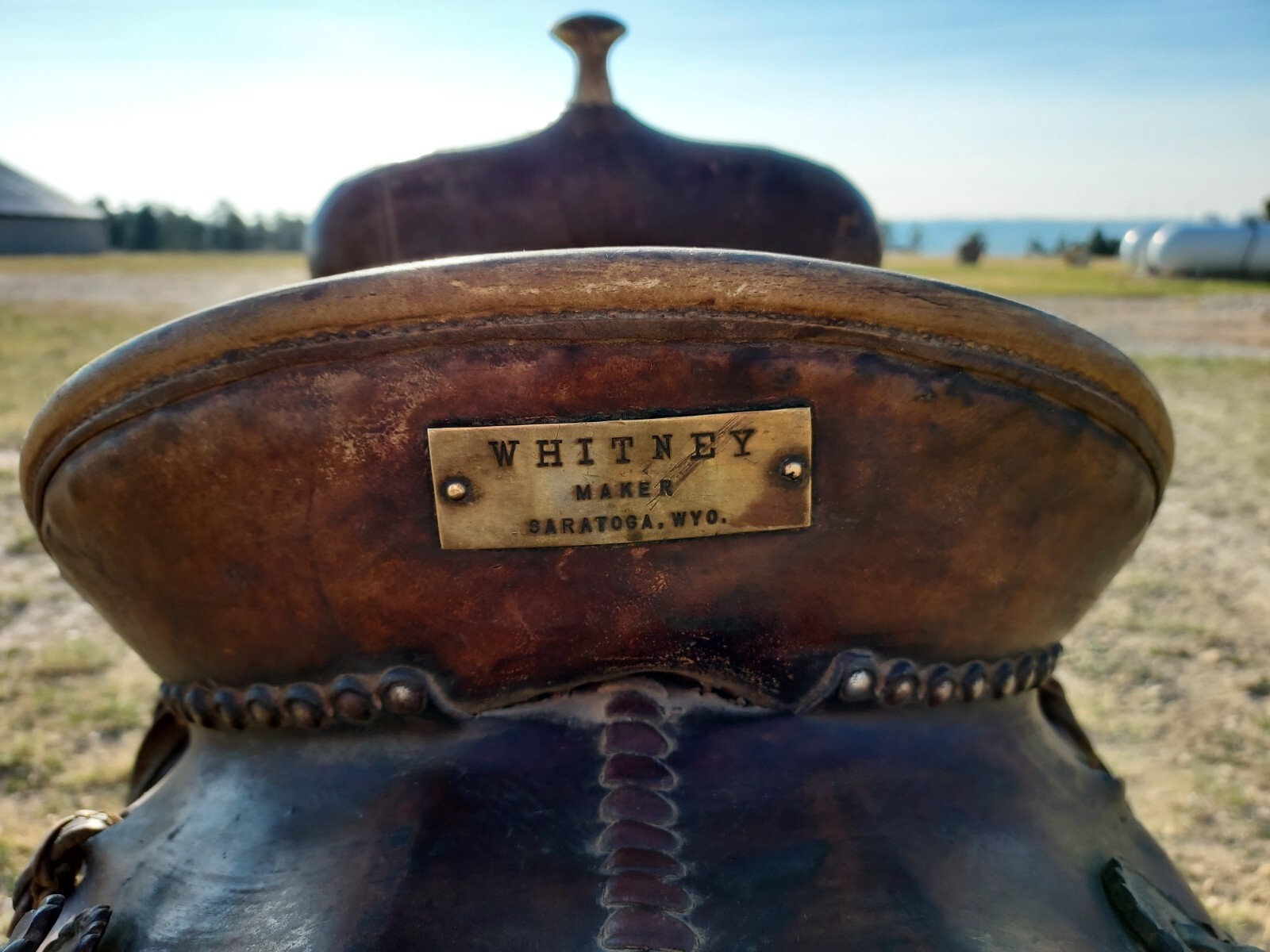 Vintage Whitney Maker Saratoga Wyo. - 14" Saddle - Heiser Fender