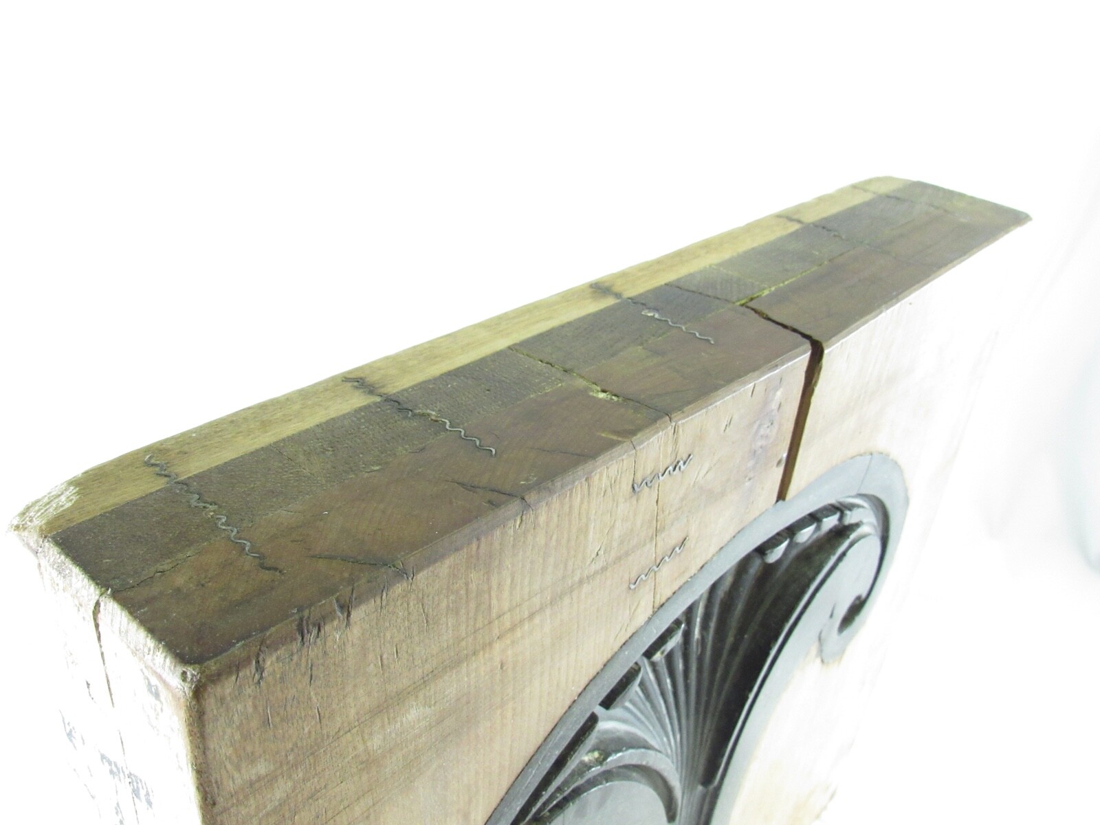 Antique Plaster Cast Molding Mold Wood Block Numbered Architectural Salvage