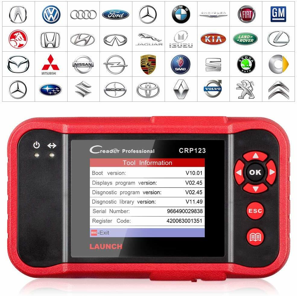 Check Engine OBD2 Scanner Transmission ABS SRS Code Reader Car Diagnostic Tool