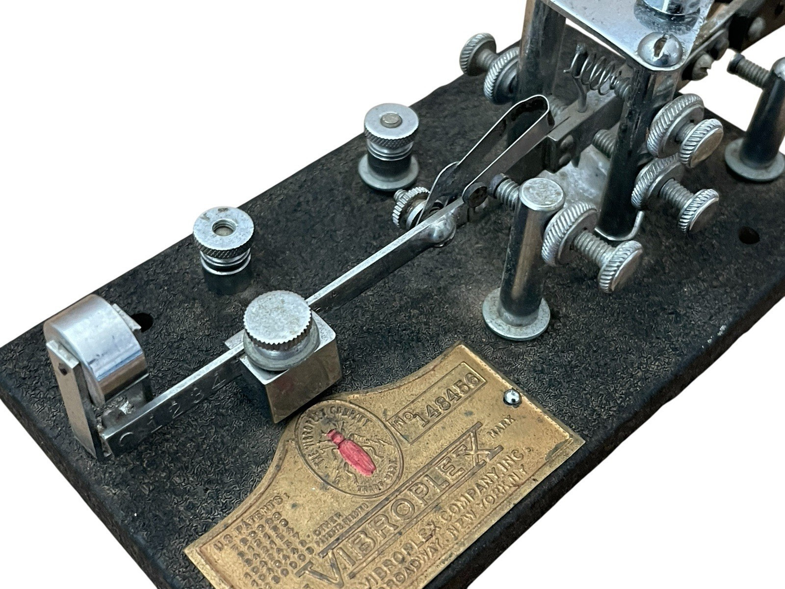 Vibroplex Champion Bug Morse Code Telegraph Key SN 148456 Ham Radio 1939-40s