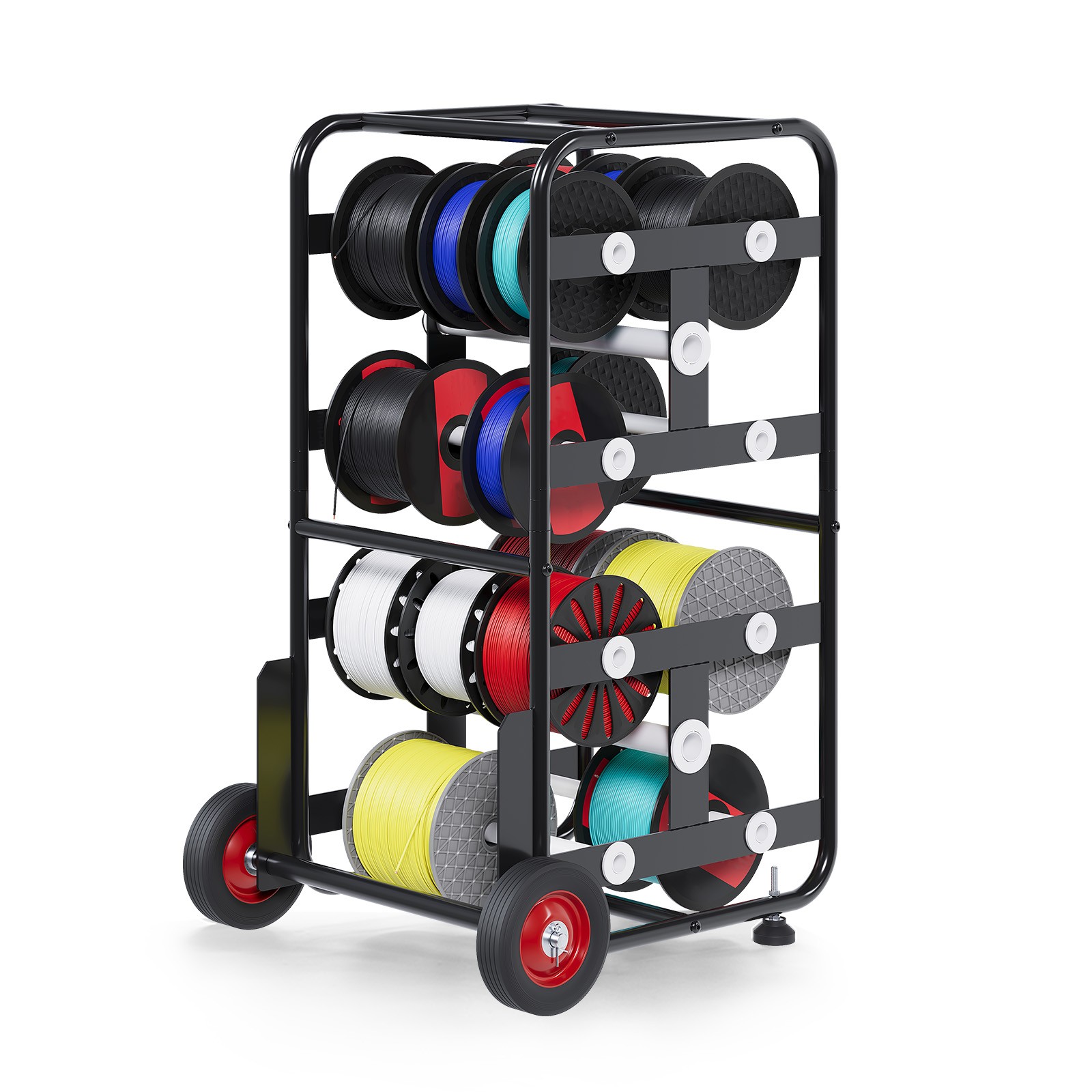 Wire Spool Cart 10 Rods Cable Caddy Wire Spool Rack for Industrial Electrical