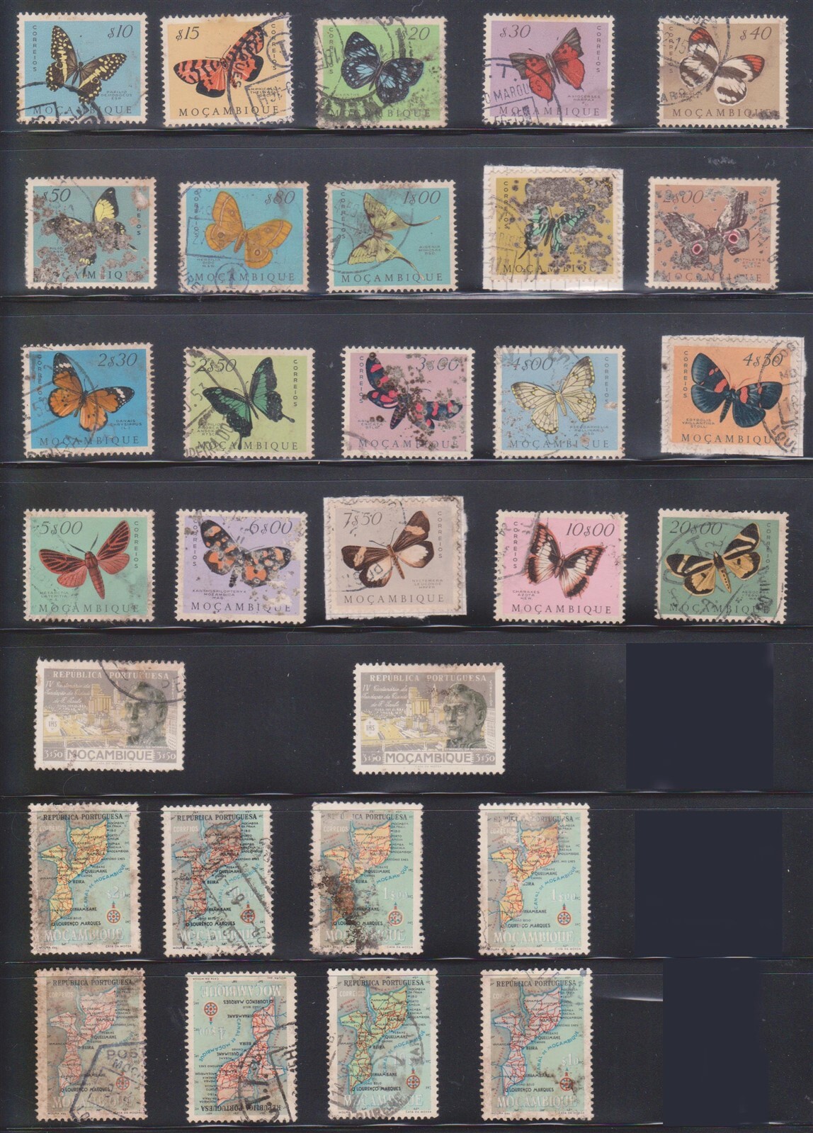 (F279-22) 1954 Mozambique mix 3lots 30stamps (V)  (AY57)