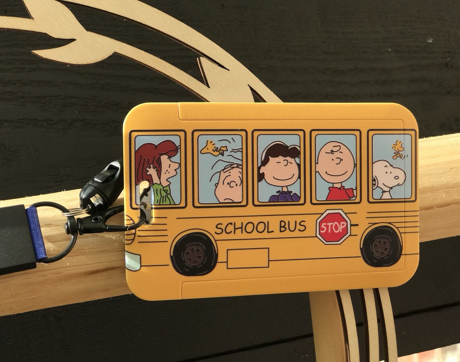 Cartoon Snoopy Lanyard Strap ID Card Badge Office School holder