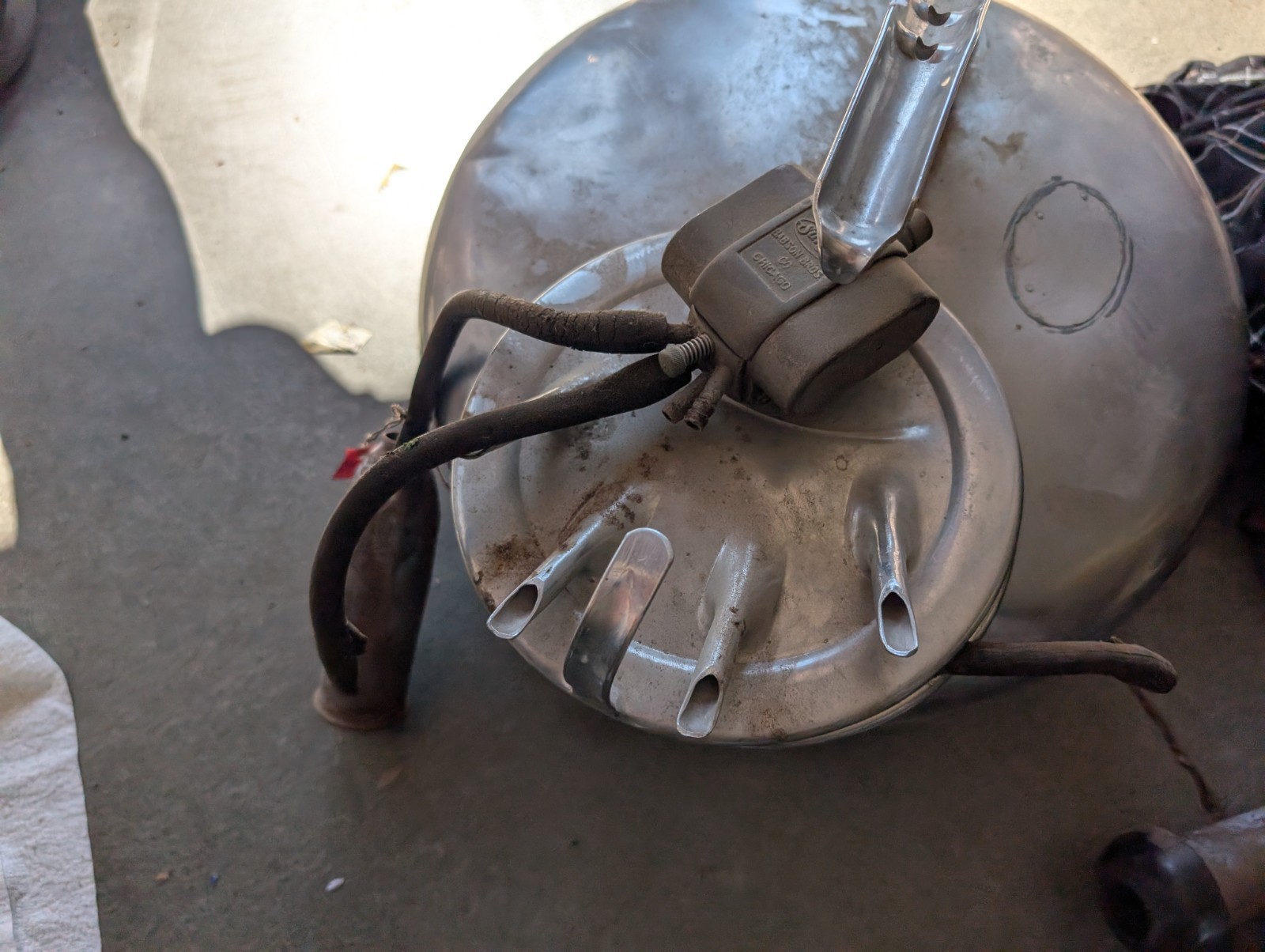 Vintage Babson Bros. Co. Surge Stainless Steel Bucket Milker Pail W/ Lid