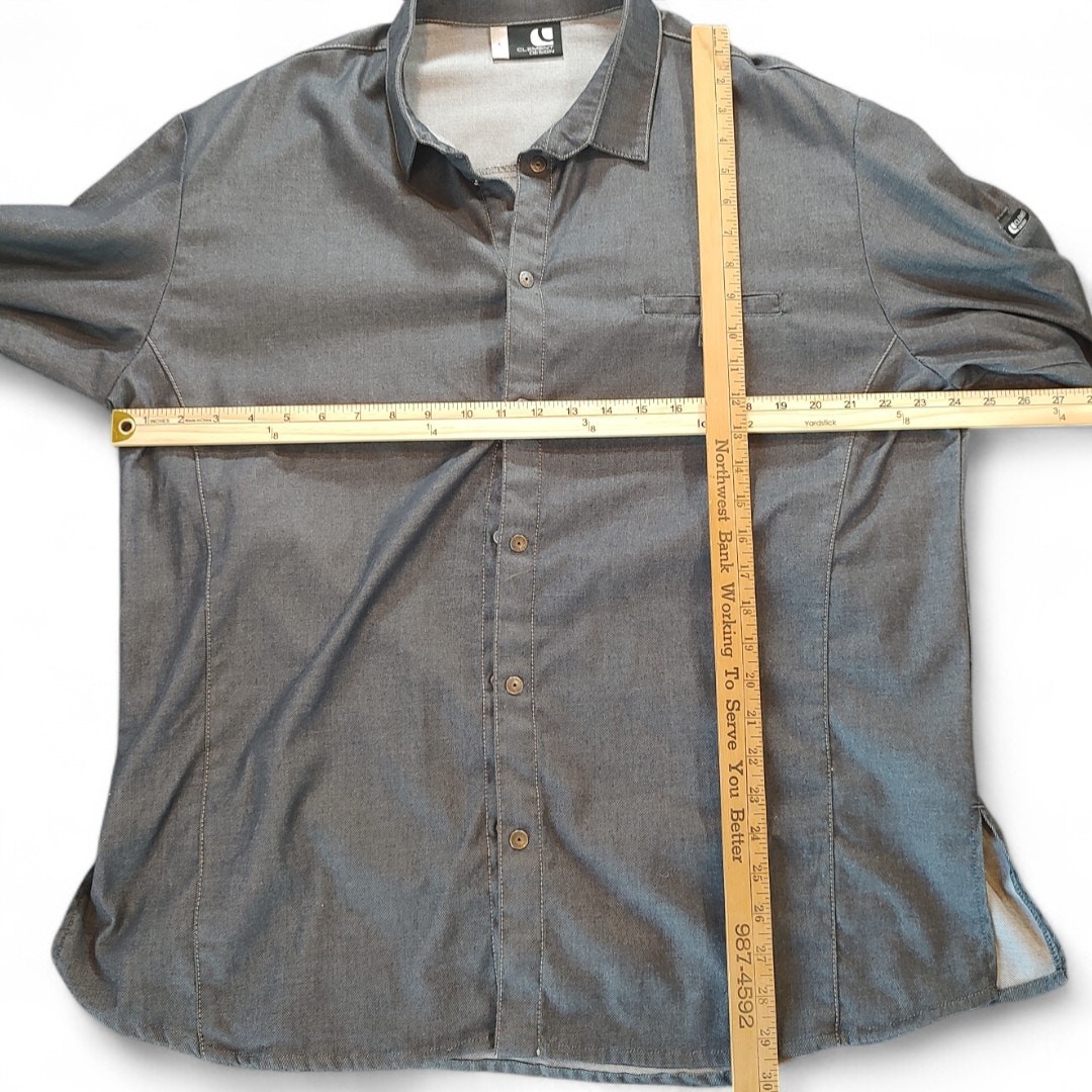Clement Design Yuma Denim Chef Coat Jacket Long Sleeve Shirt Mens 5 3XL France