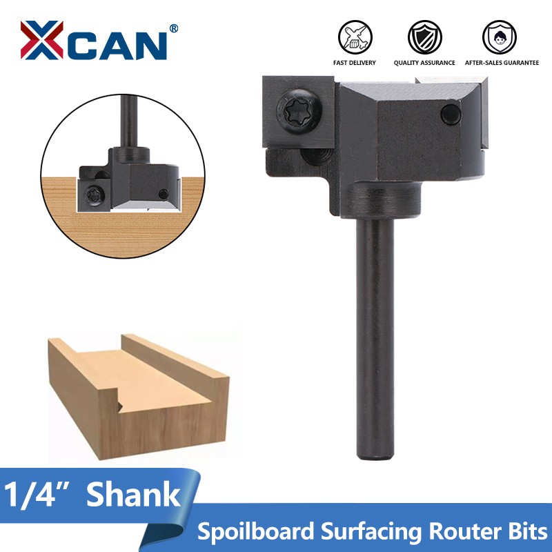 XCAN 2/4 Flutes CNC Spoilboard Surfacing Router Bit 1/2 1/4 Inch Shank