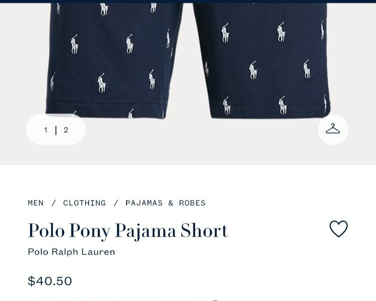Ralph Lauren Polo Pony Pajama Shorts - Navy Blue - Medium