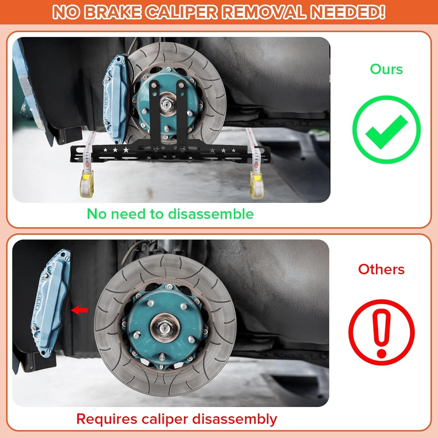 2 PCS Wheel Toe Alignment Tool Plate Automotive Wheel Alignment Tool - Black