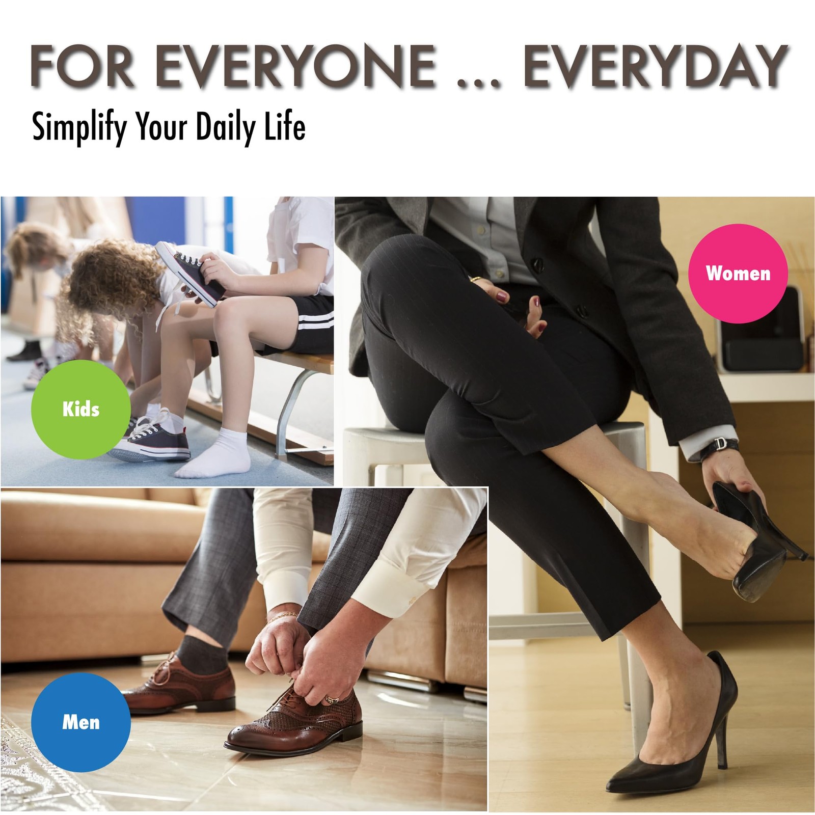 Velette Metal Shoe Horn Long Handle for Seniors - 30" Extra X-Large, Black