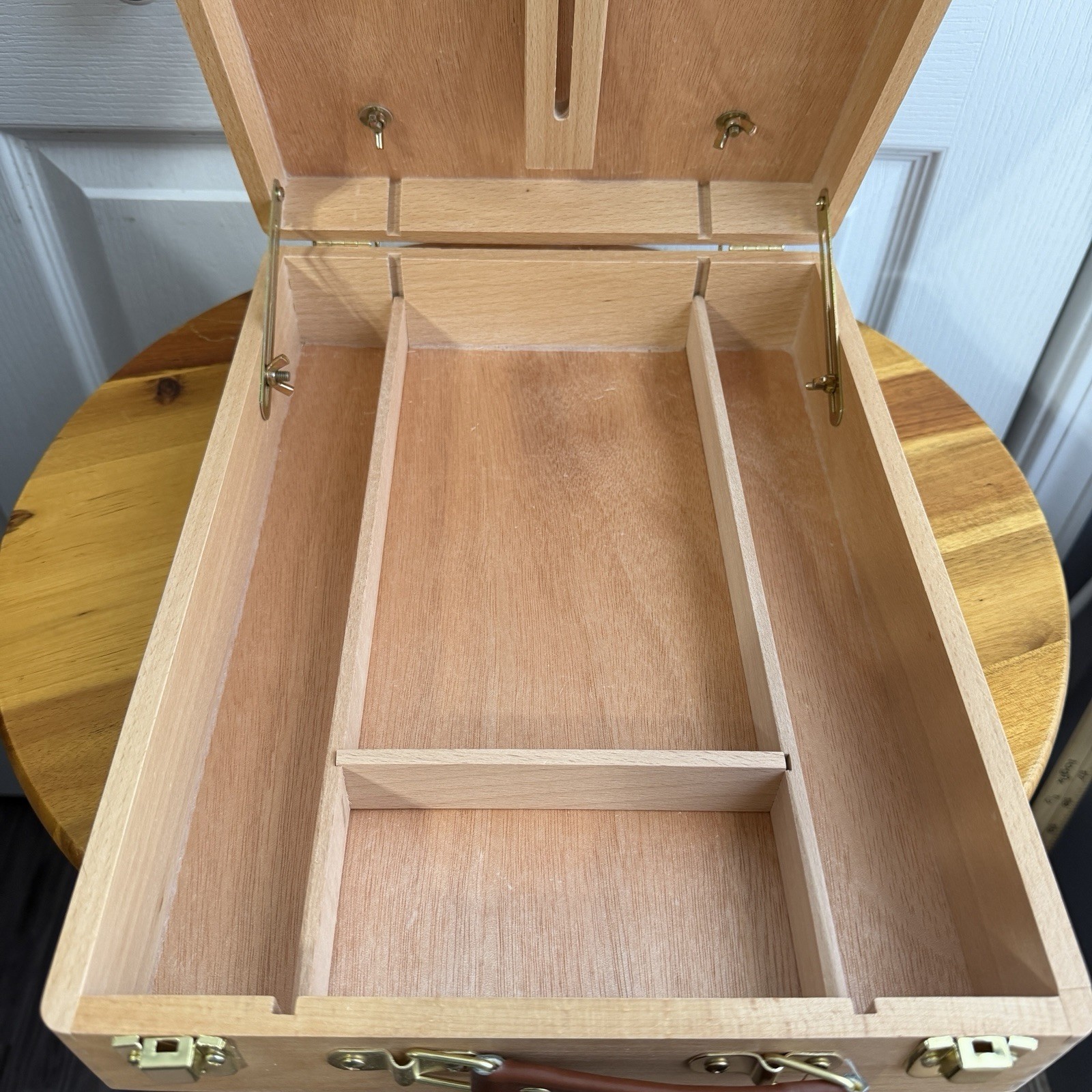 Wood Desktop Art Easel With Storage Travel Case Gifts Unisex Cottage Minimalist